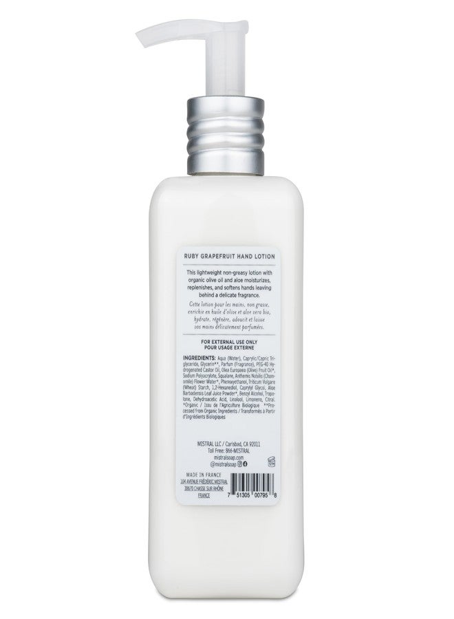 Mistral Ruby Grapefruit Hand Lotion, Organic Olive Oil and Aloe Vera, Non-Greasy Formula, Made in France - Image 2